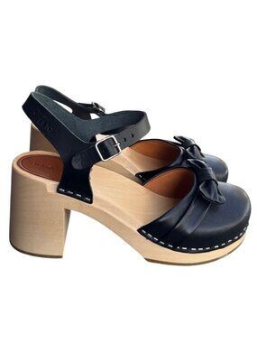 Swedish Hasbeens Clog Mule Sandals Womens Size 9.5 US 40 EU Platform Cottagecore